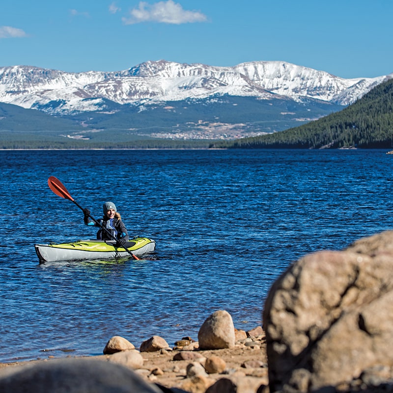 Advanced Elements Advanced Frame Ultralite Inflatable Kayak Green With Paddle
