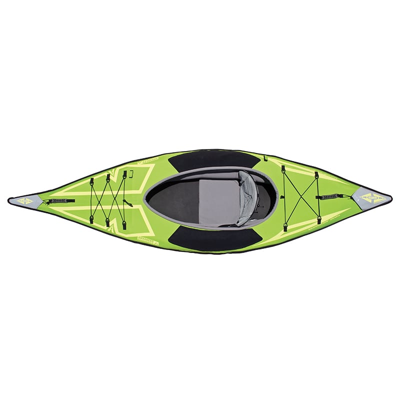 Advanced Elements Advanced Frame Ultralite Inflatable Kayak Top View Green