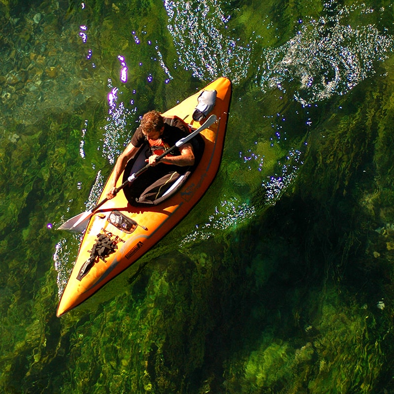 Advanced Elements Recreational Inflatable Kayak Lagoon1 with paddle