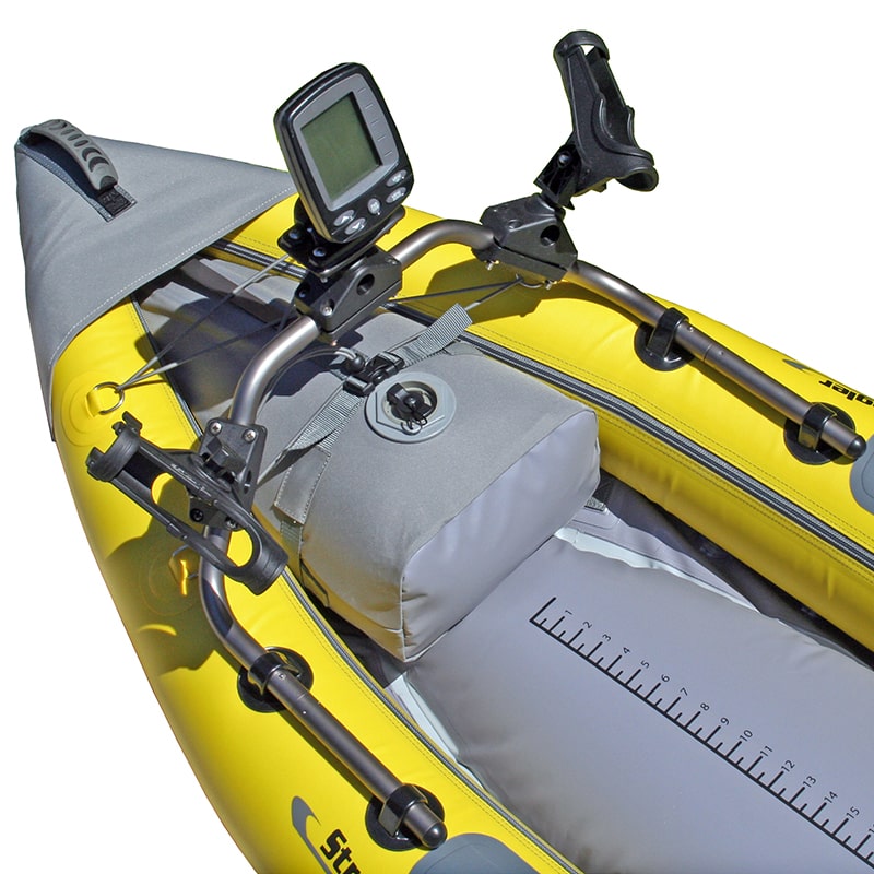 Advanced Elements StraightEdge Angler fishing inflatable kayak with finder