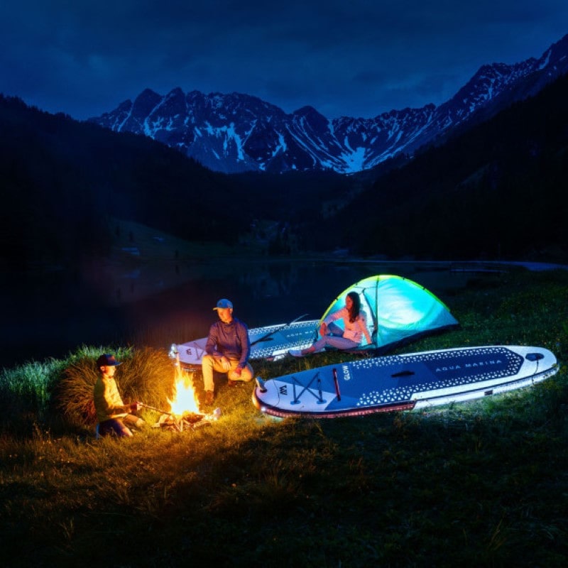Aqua Marina Glow Series Inflatable Stand Up Paddle Board With Ambient Lighting Blue