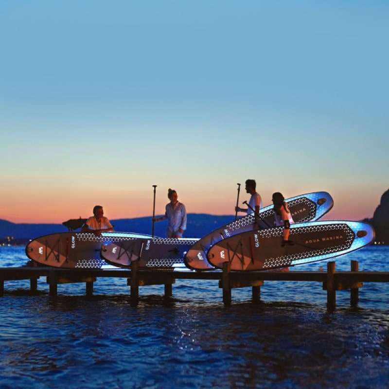 Aqua Marina Glow Series Inflatable Stand Up Paddle Board With Ambient Lighting With Paddle