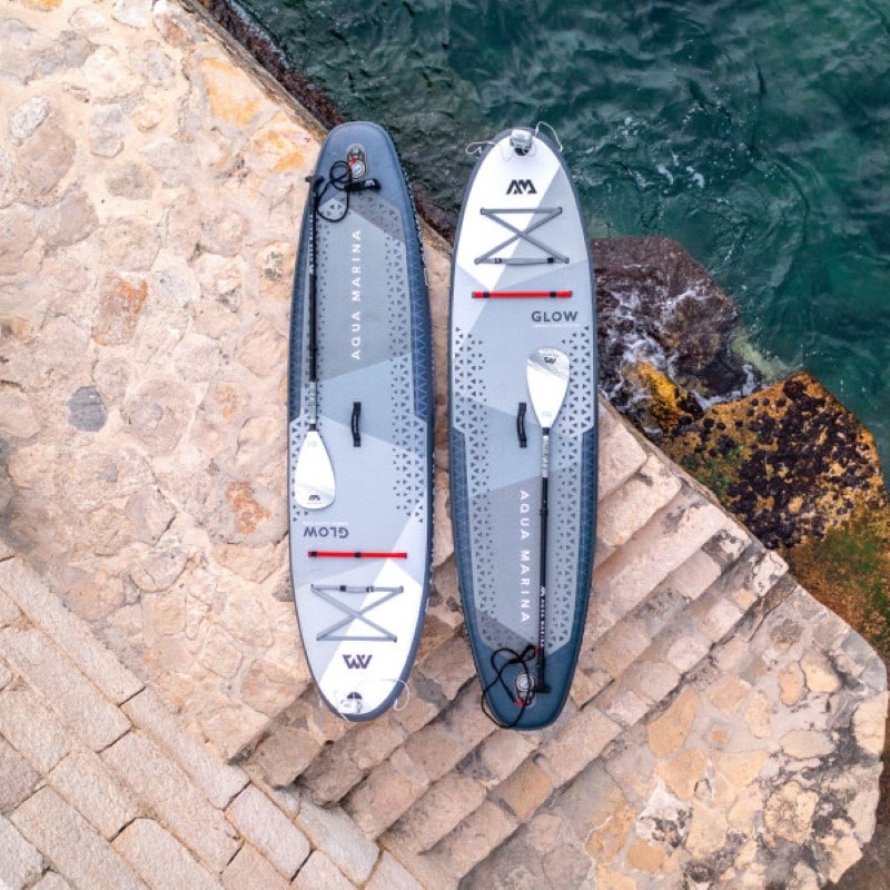 Aqua Marina Glow Series Inflatable Stand Up Paddle Board With Ambient Lighting Top View