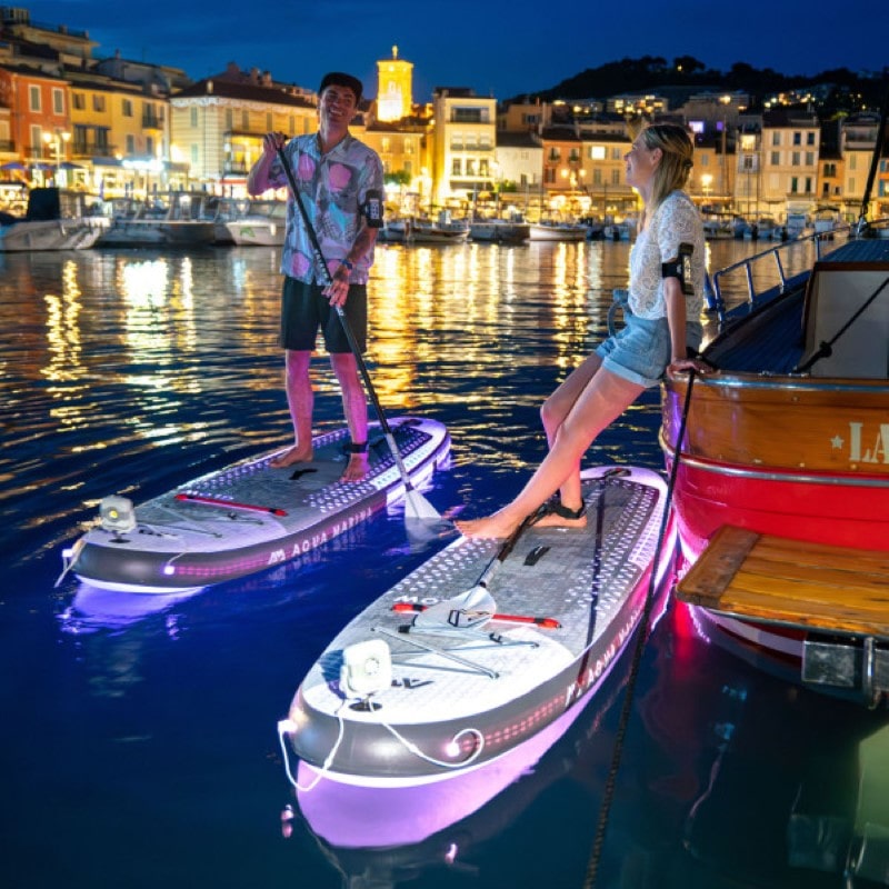 Aqua Marina Glow Series Inflatable Stand Up Paddle Board With Ambient Lighting  With Paddle Pink