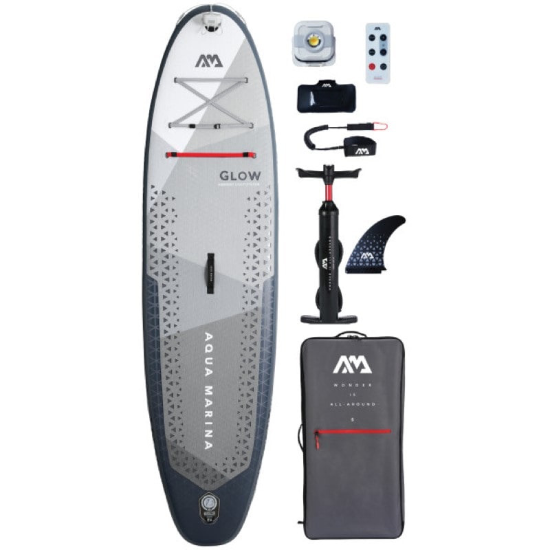 Aqua Marina Glow Series Inflatable Stand Up Paddle Board With Ambient Lighting Front View