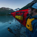 Inflatable kayak with pump