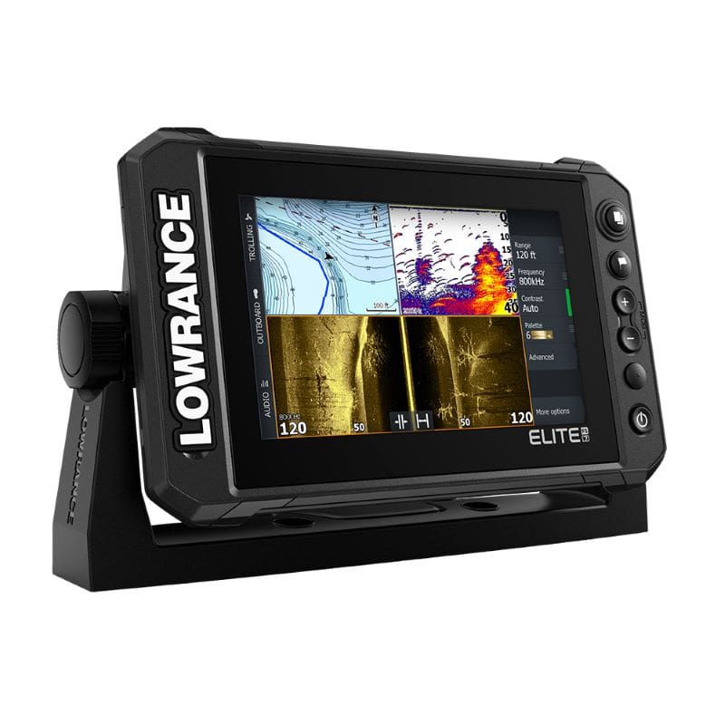 LowranceEliteFS7Chartplotter-FishfinderwithHDITransomMountTransducerLeftSide