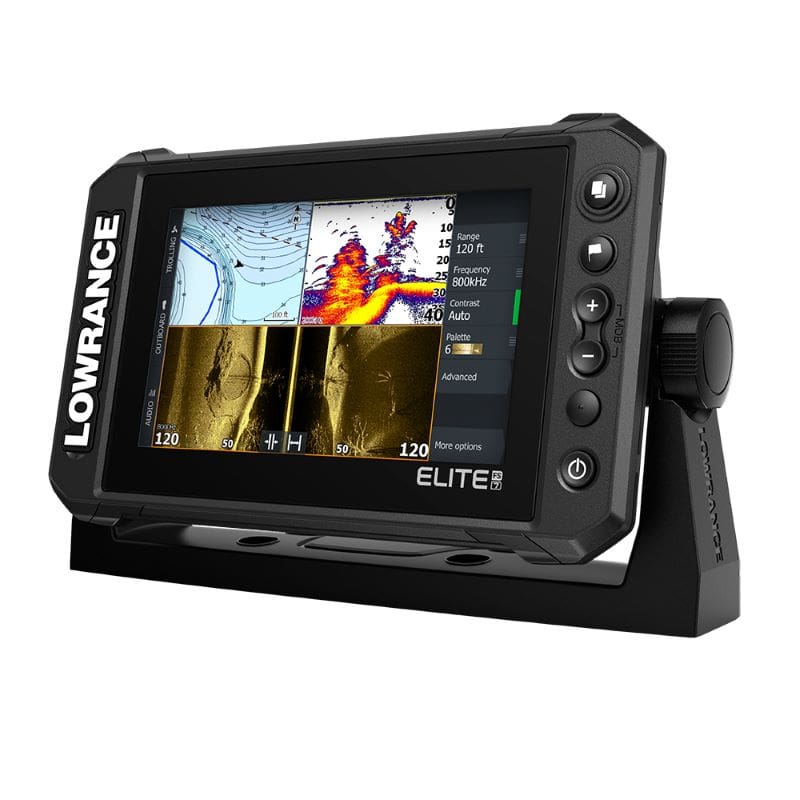 LowranceEliteFS7Chartplotter-FishfinderwithHDITransomMountTransducerRightSide