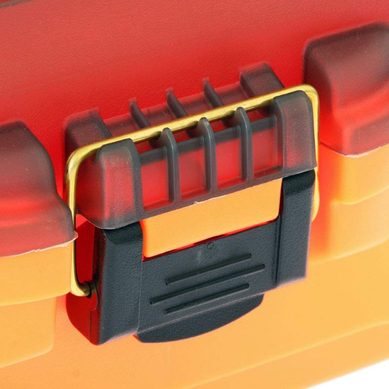 2-Tray Tackle Box with Dual Top Access - Smoke & Bright Orange